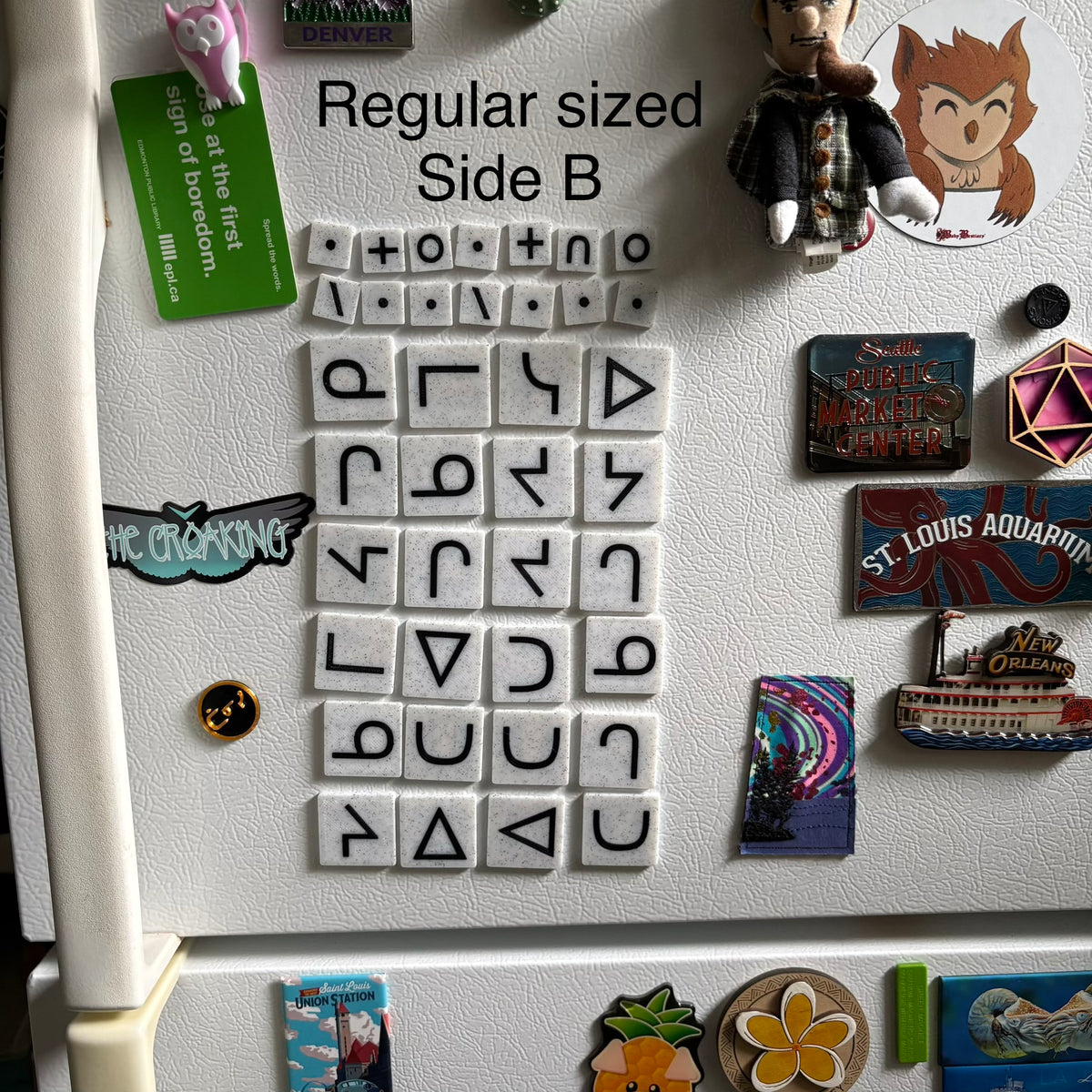 Cree syllabic double sided fridge magnets