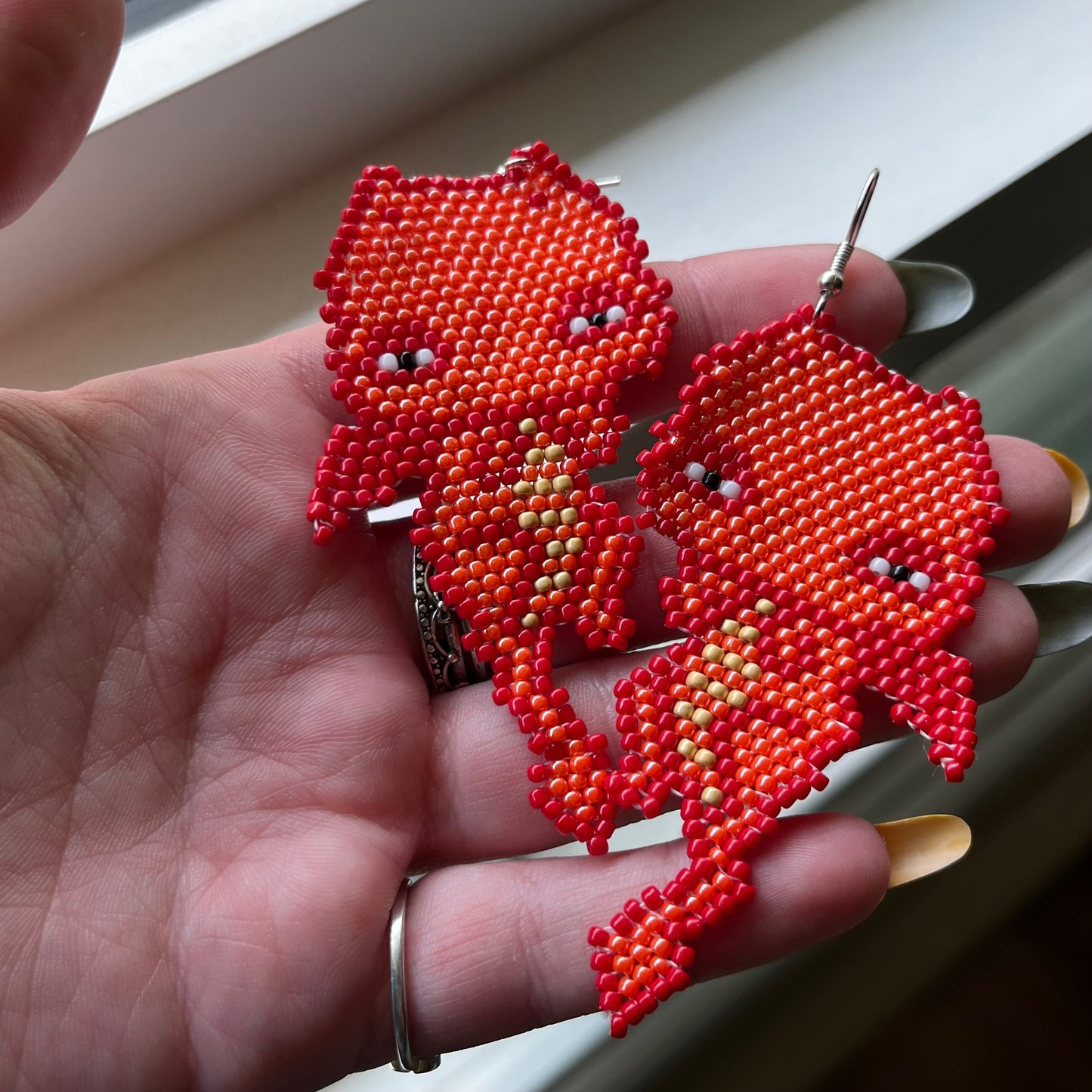 Beaded Dragons earrings