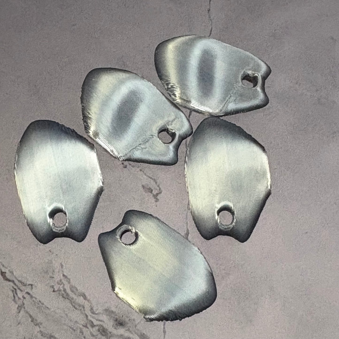 Elk Teeth inspired 3D printed pieces