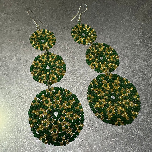 Tri and duo circle earrings