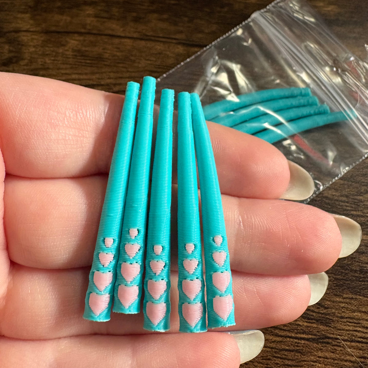 Premium patterned Dentalium inspired 3D printed pieces