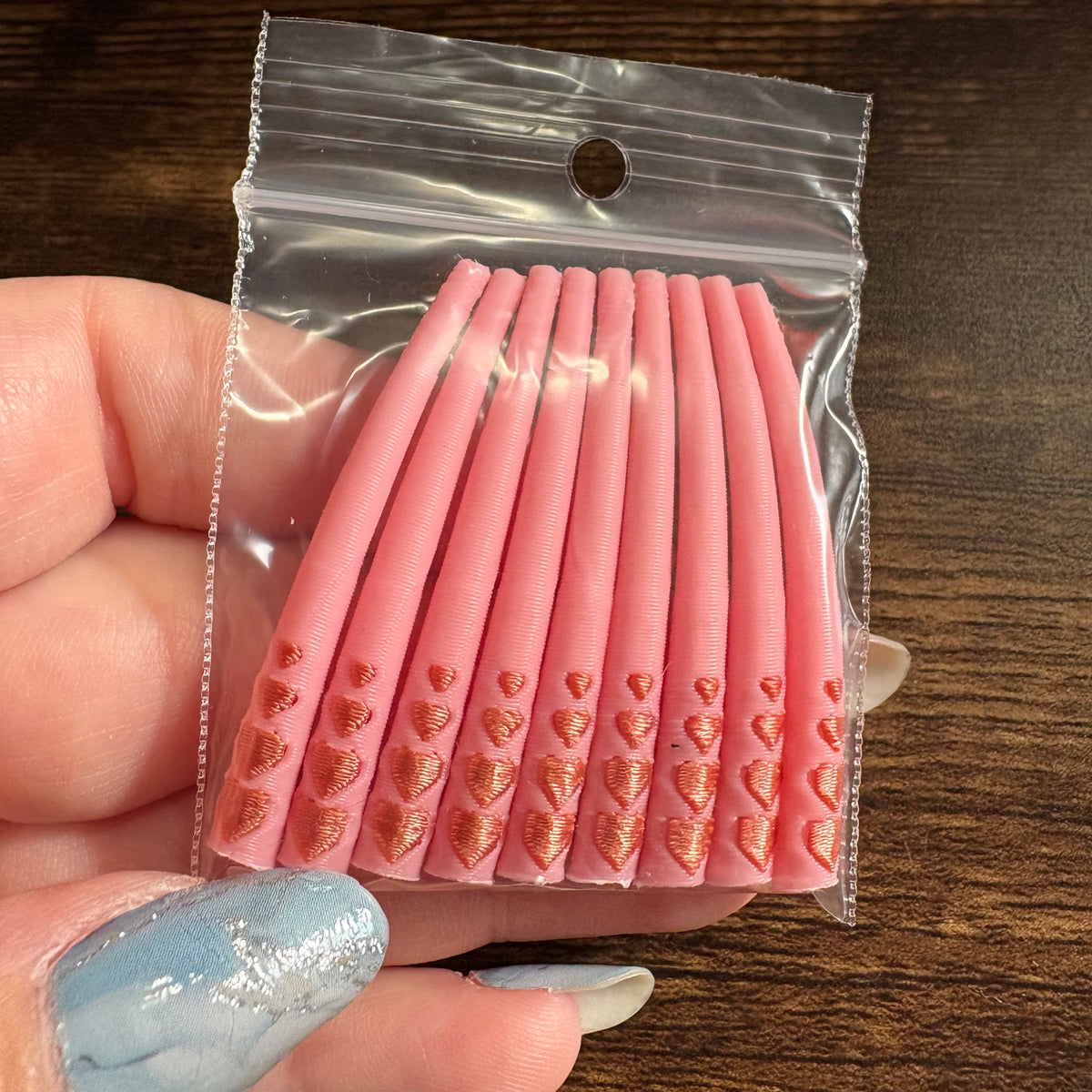 Premium patterned Dentalium inspired 3D printed pieces