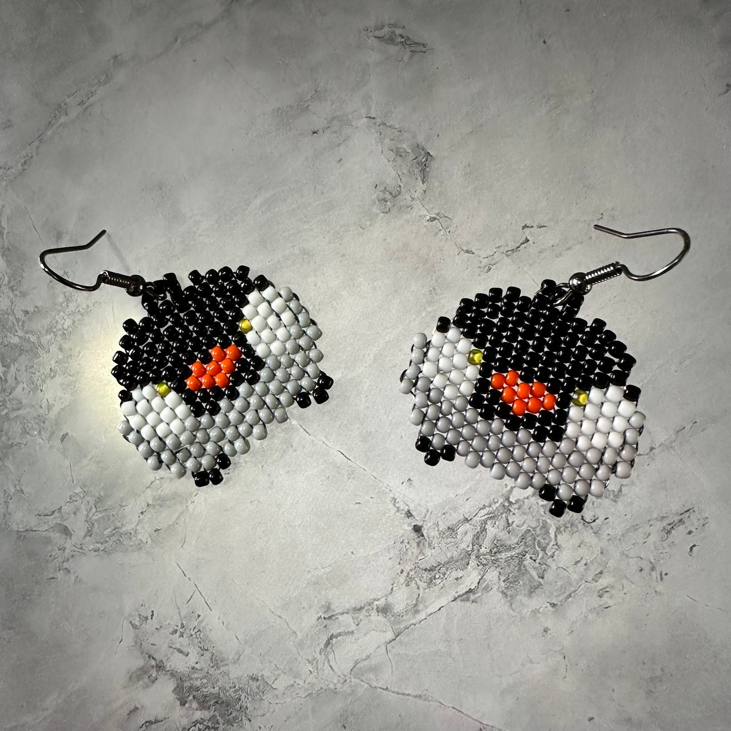 Beaded Chibi Bird Earrings