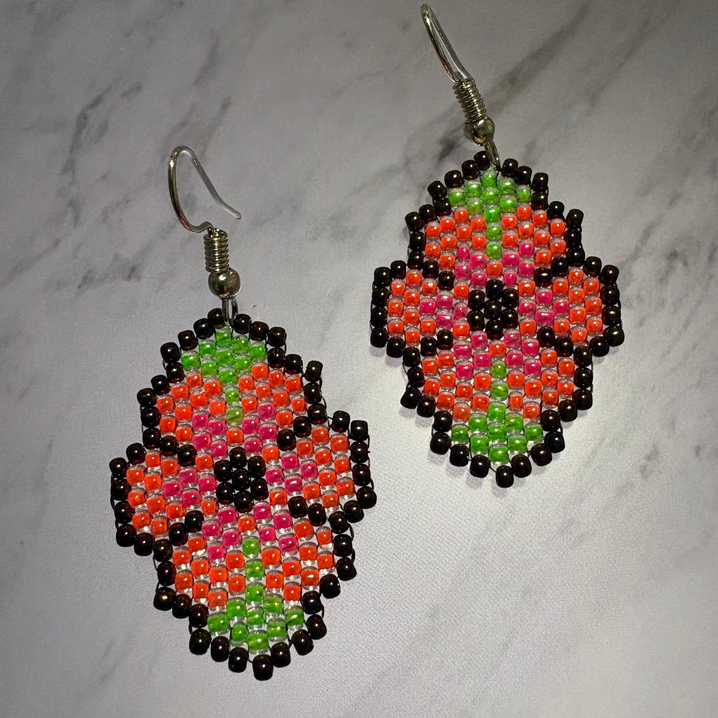 Beaded petit point flowers