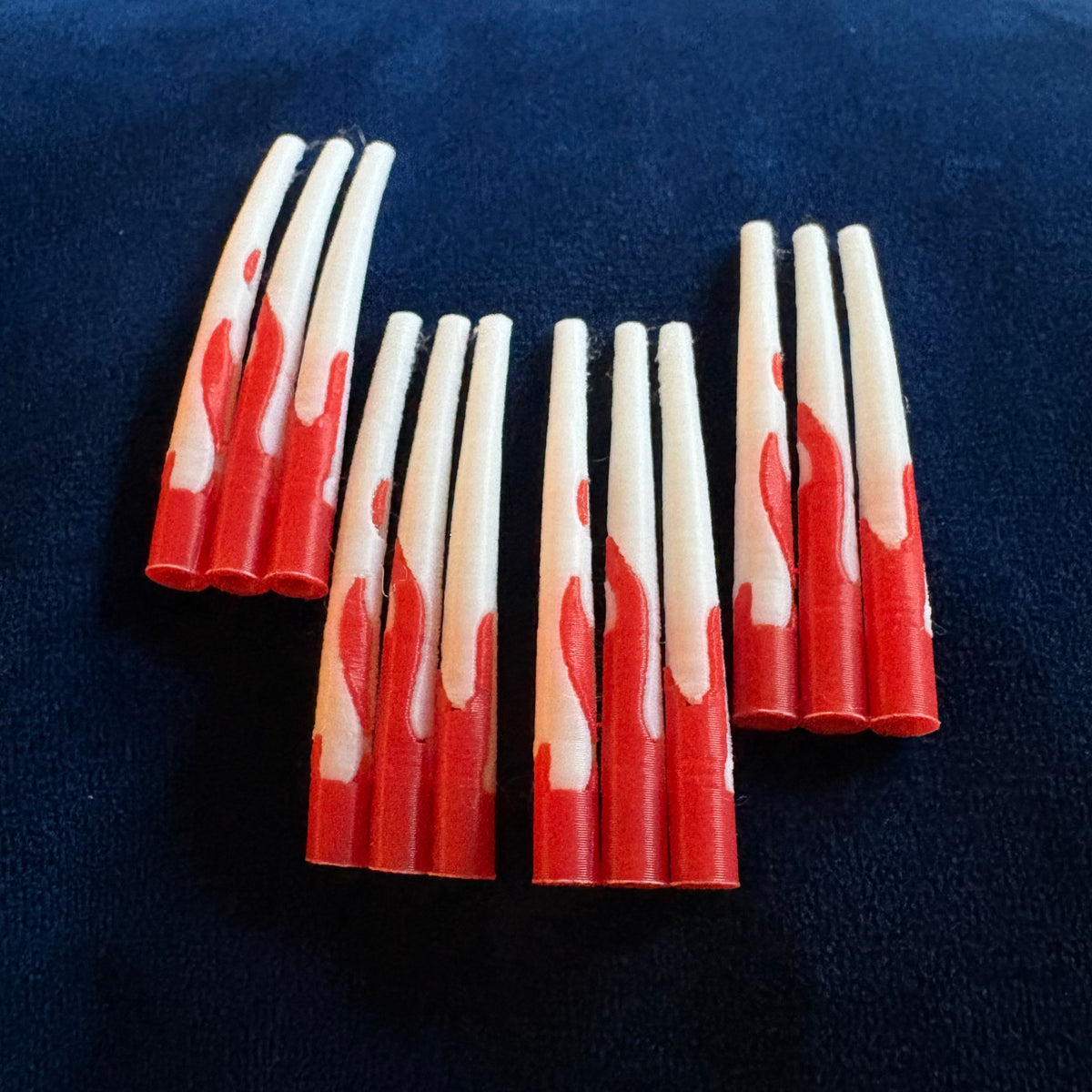 Premium patterned Dentalium inspired 3D printed pieces