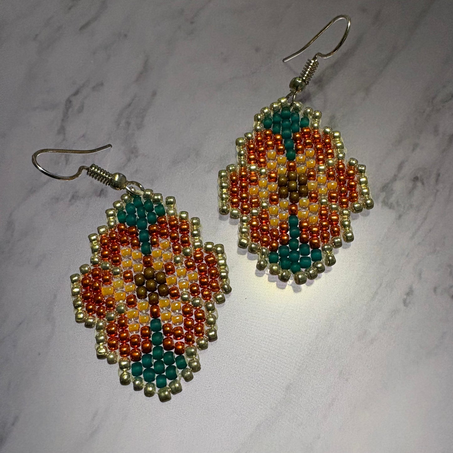 Beaded petit point flowers