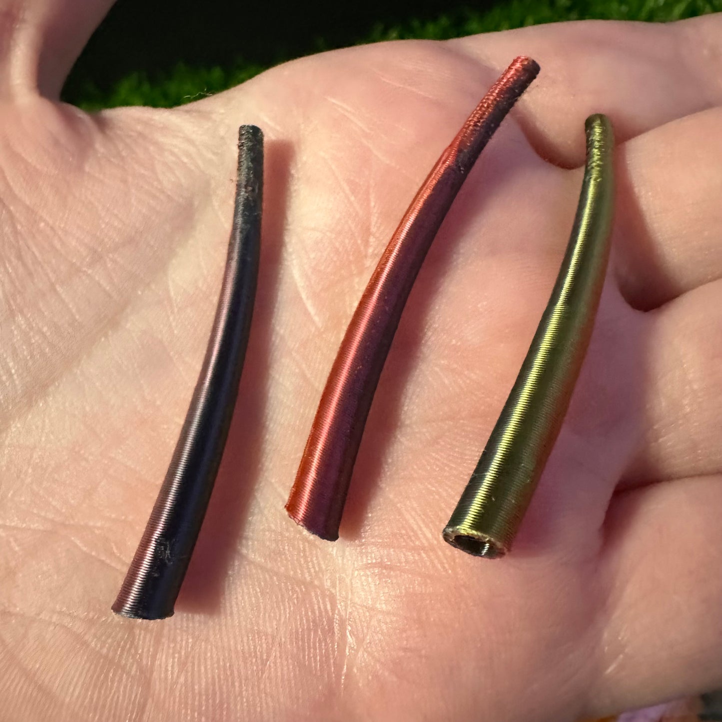 Dentalium inspired 3D printed pieces