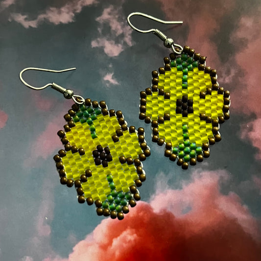 Beaded petit point flowers