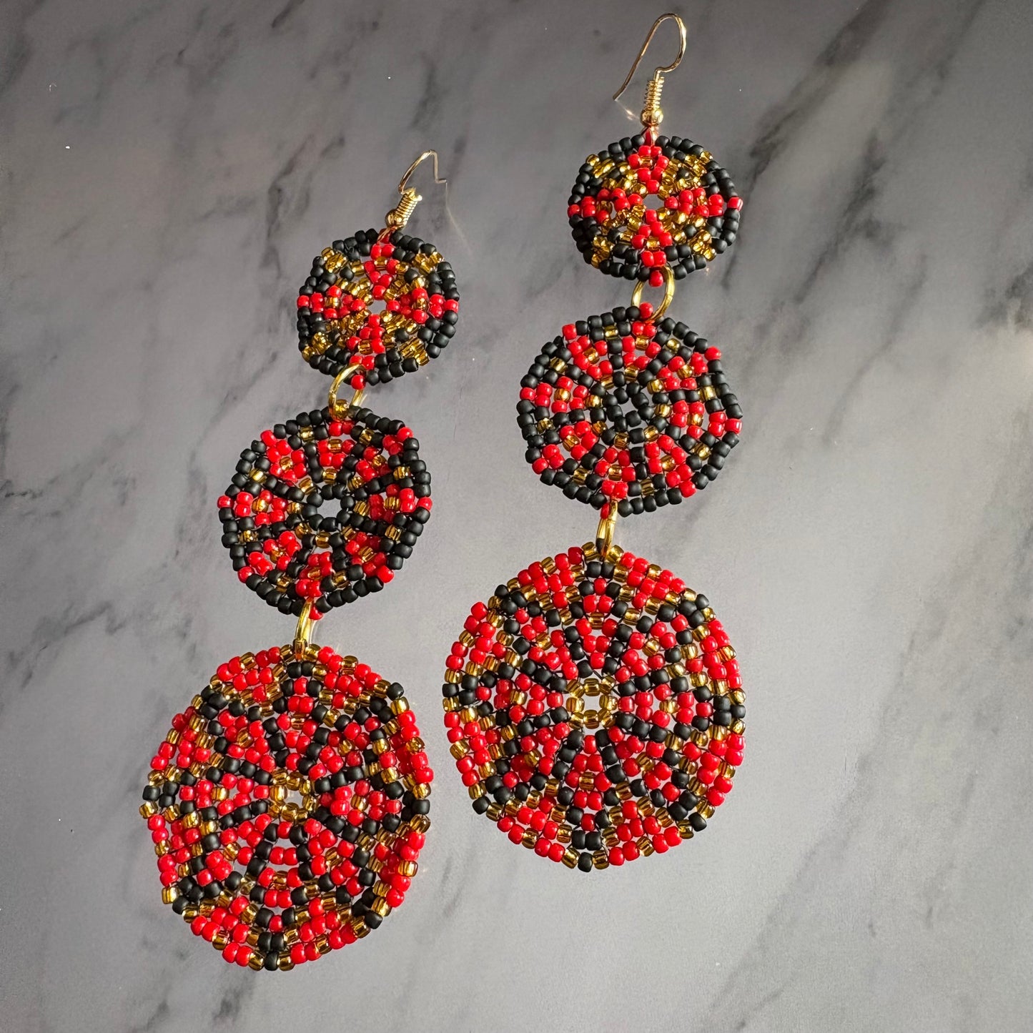 Tri and duo circle earrings