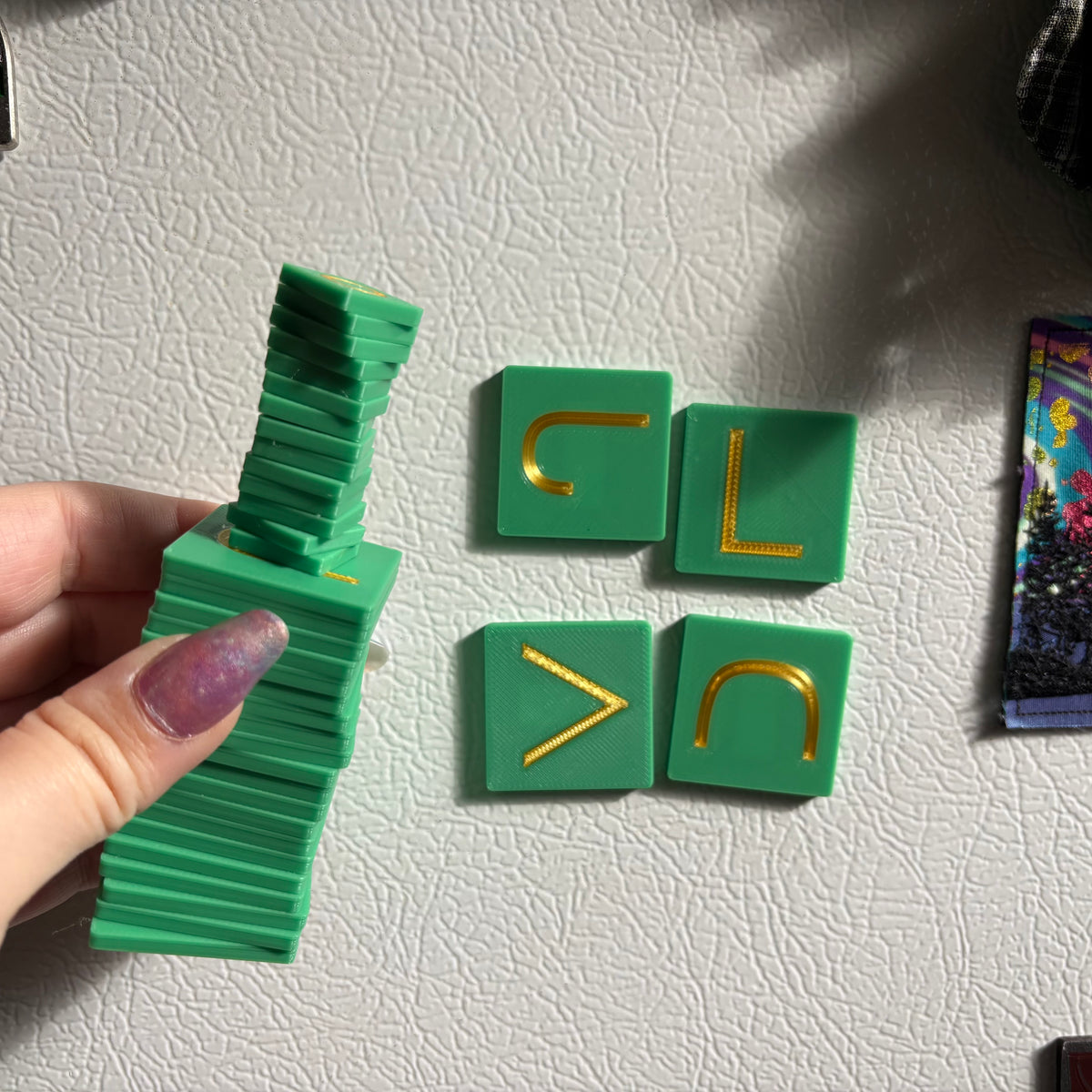 Cree syllabic double sided fridge magnets