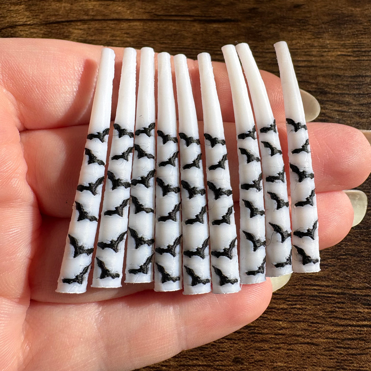 Premium patterned Dentalium inspired 3D printed pieces