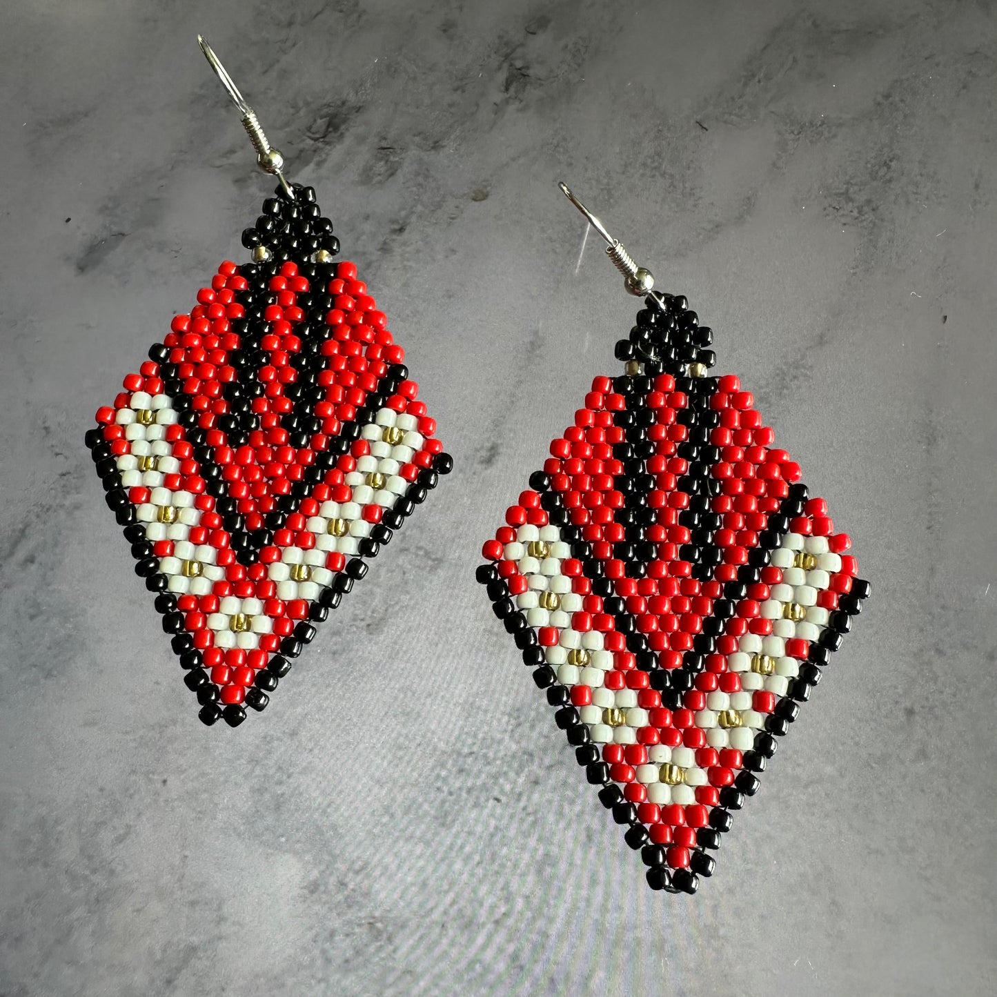Beaded Red dress earring sets