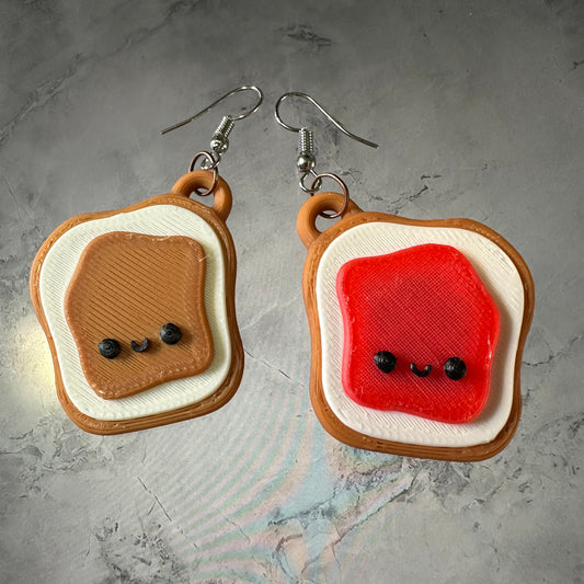 PB and J earrings