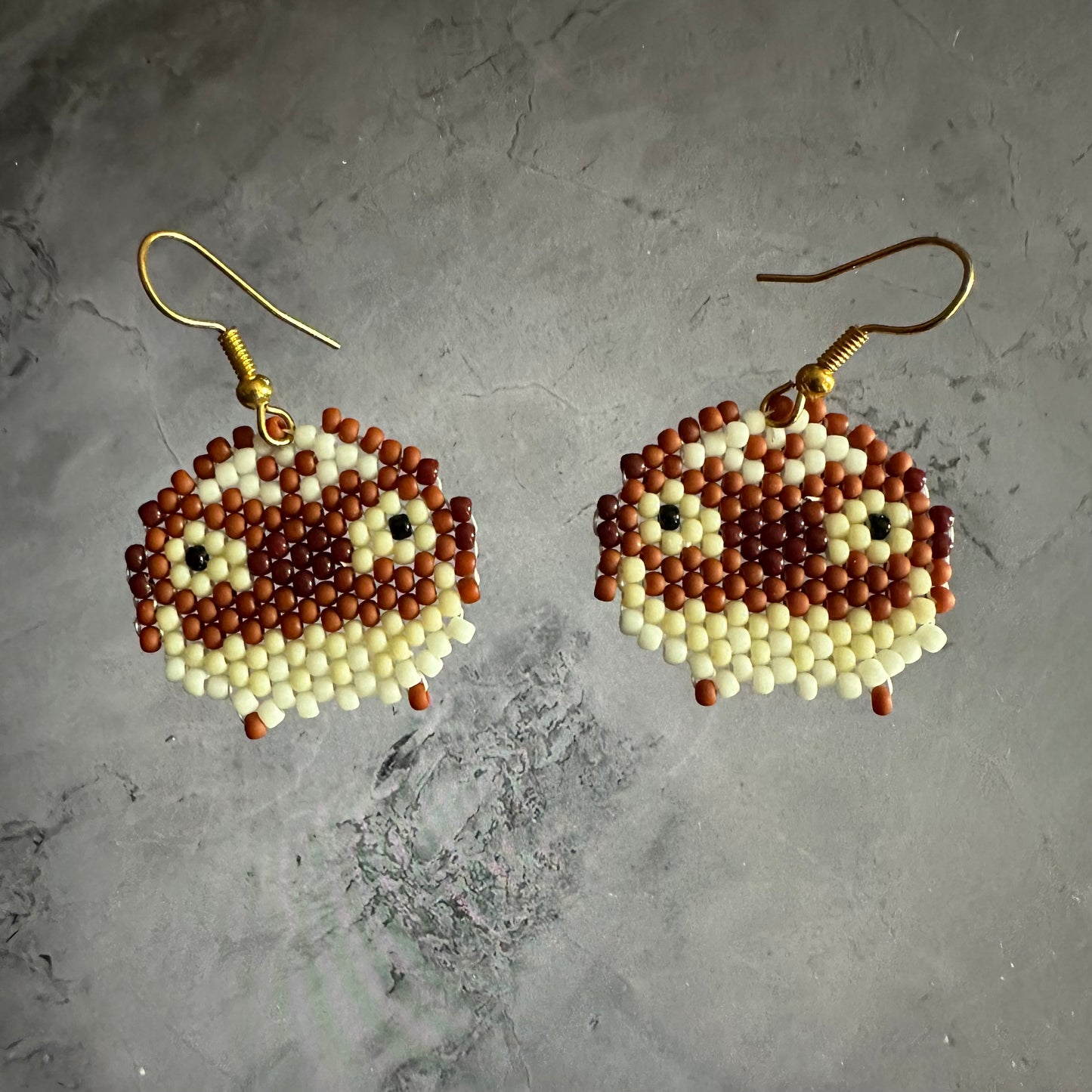 Beaded Chibi Bird Earrings