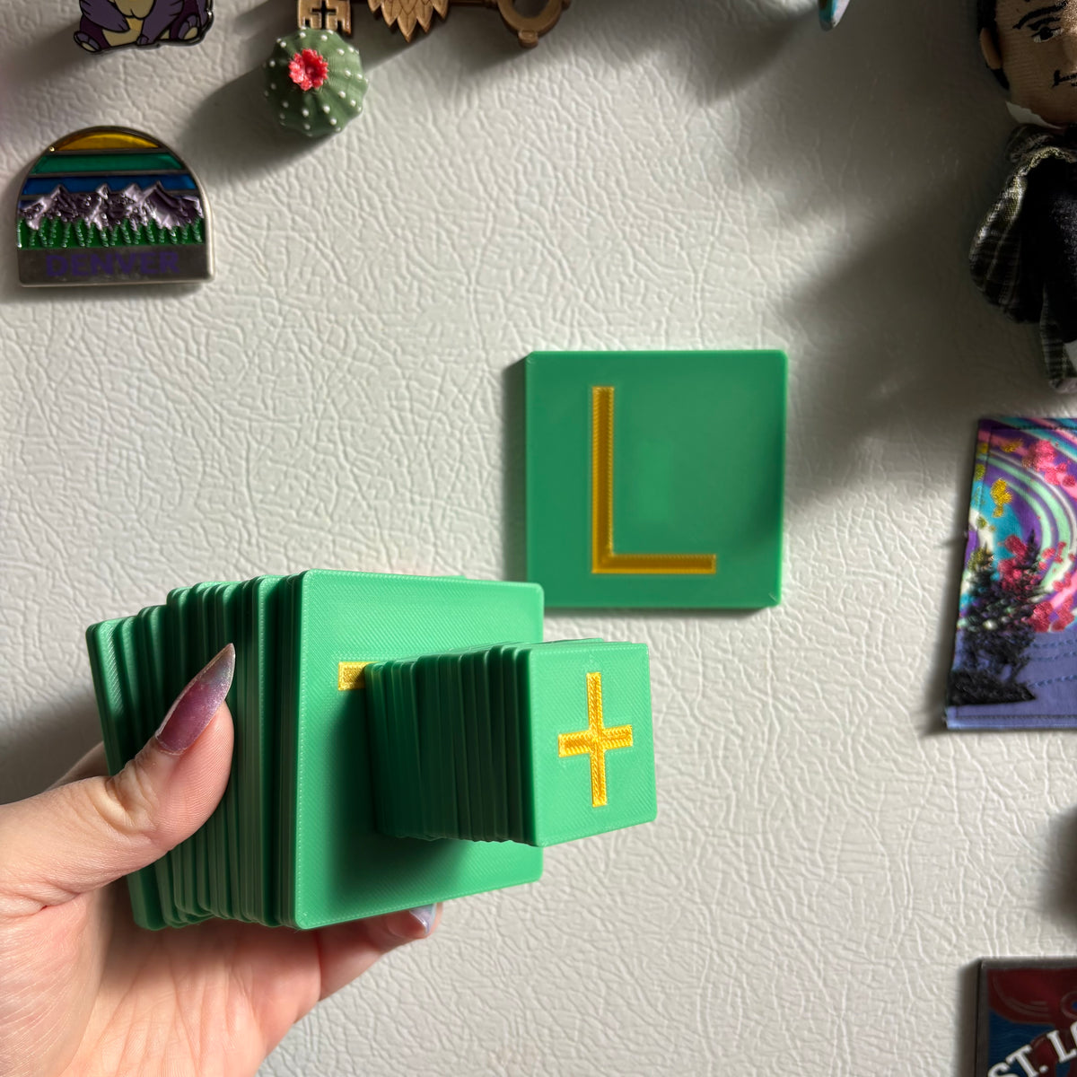 Cree syllabic double sided fridge magnets