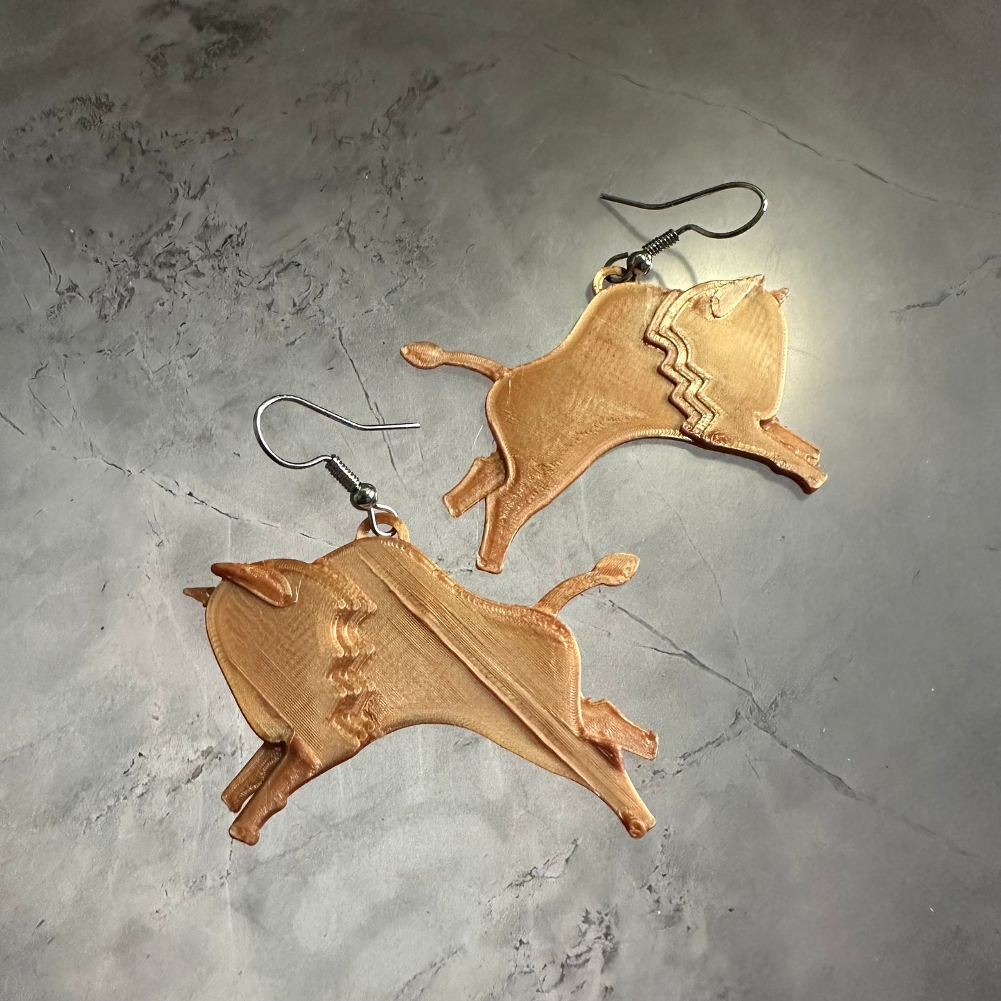 Mini bison earrings