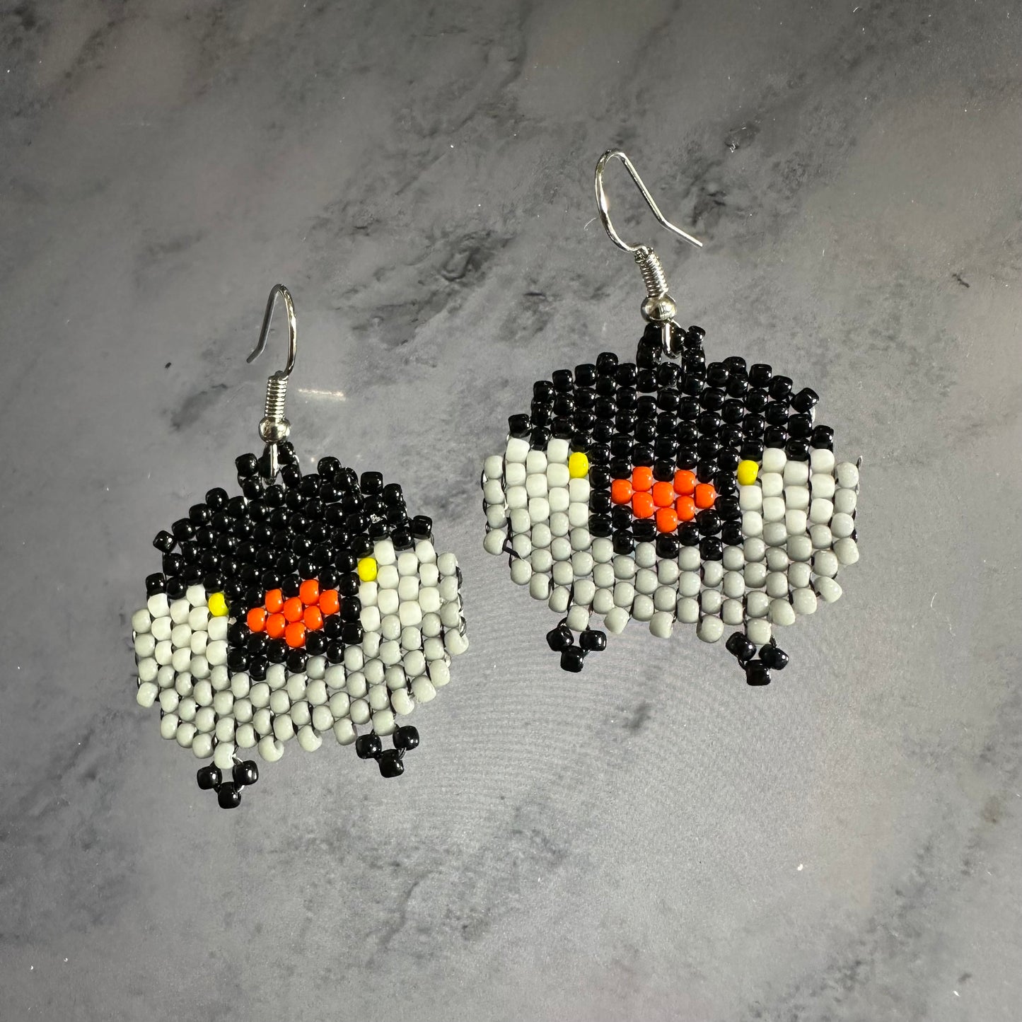 Beaded Chibi Bird Earrings