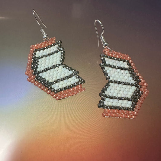 Beaded Book Earrings
