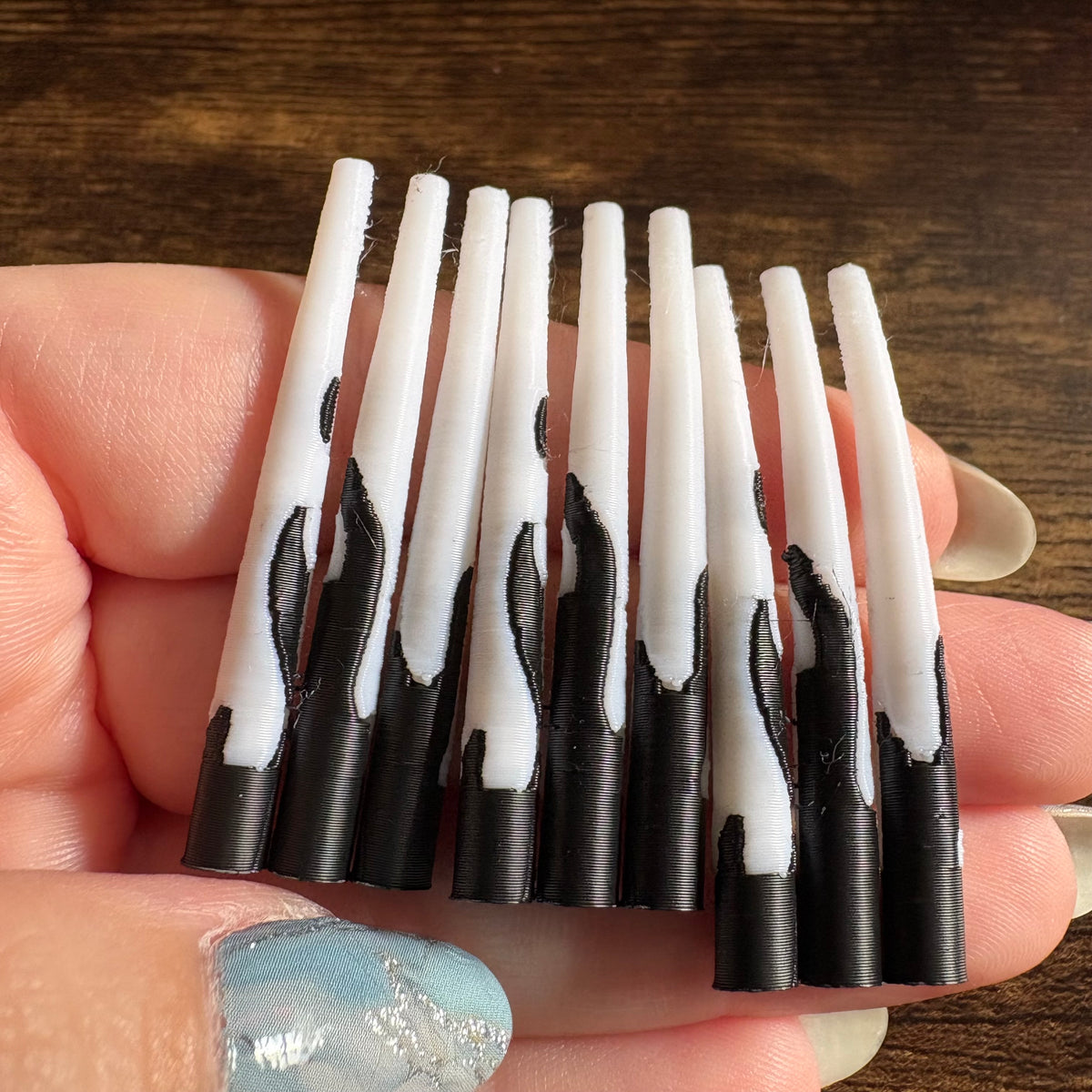 Premium patterned Dentalium inspired 3D printed pieces