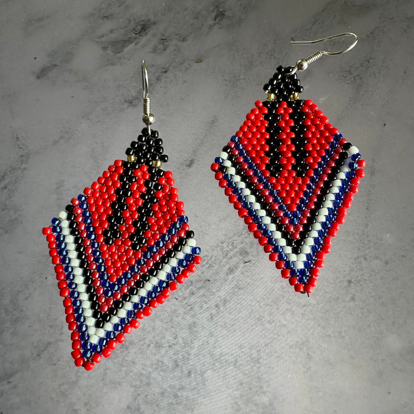 Beaded Red dress earring sets