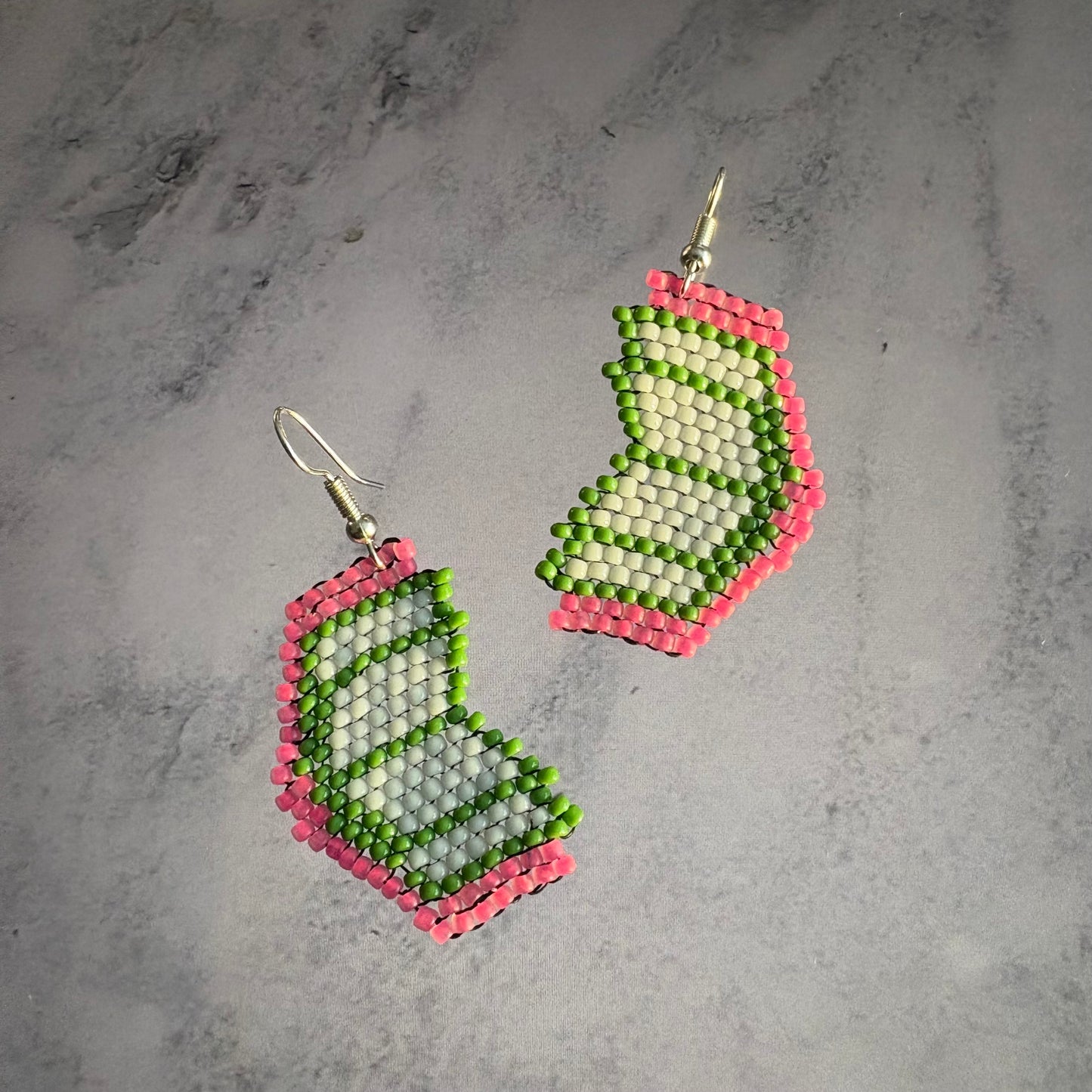 Beaded Book Earrings