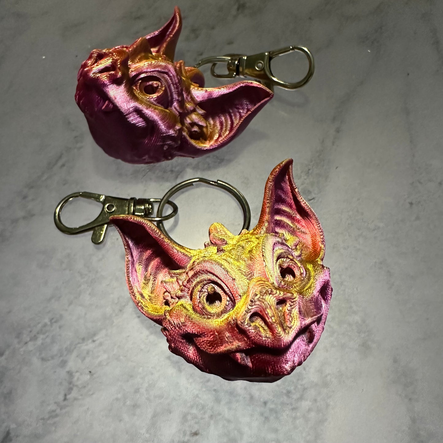 Bat head keychain