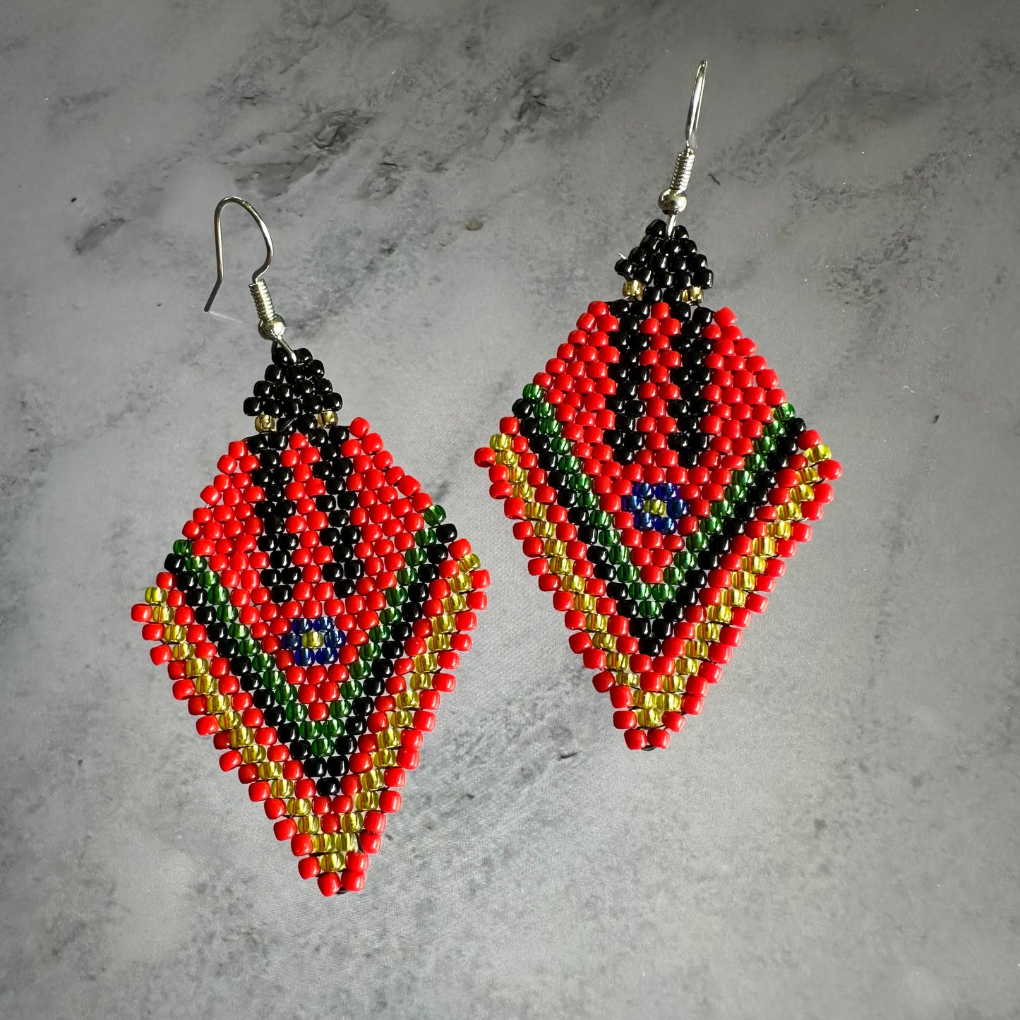 Beaded Red dress earring sets