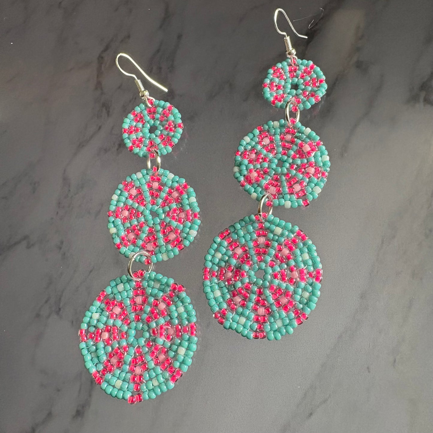 Tri and duo circle earrings