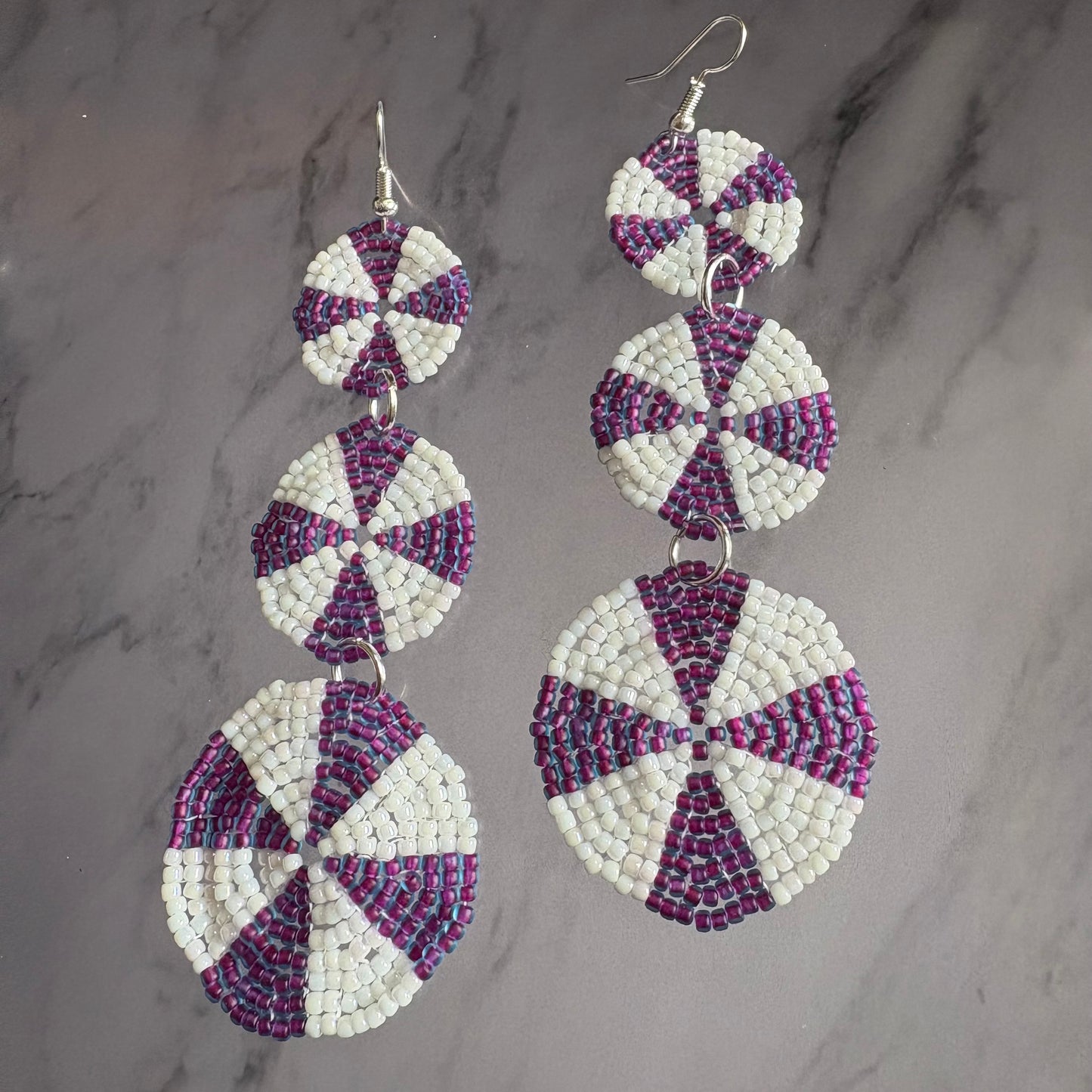 Tri and duo circle earrings