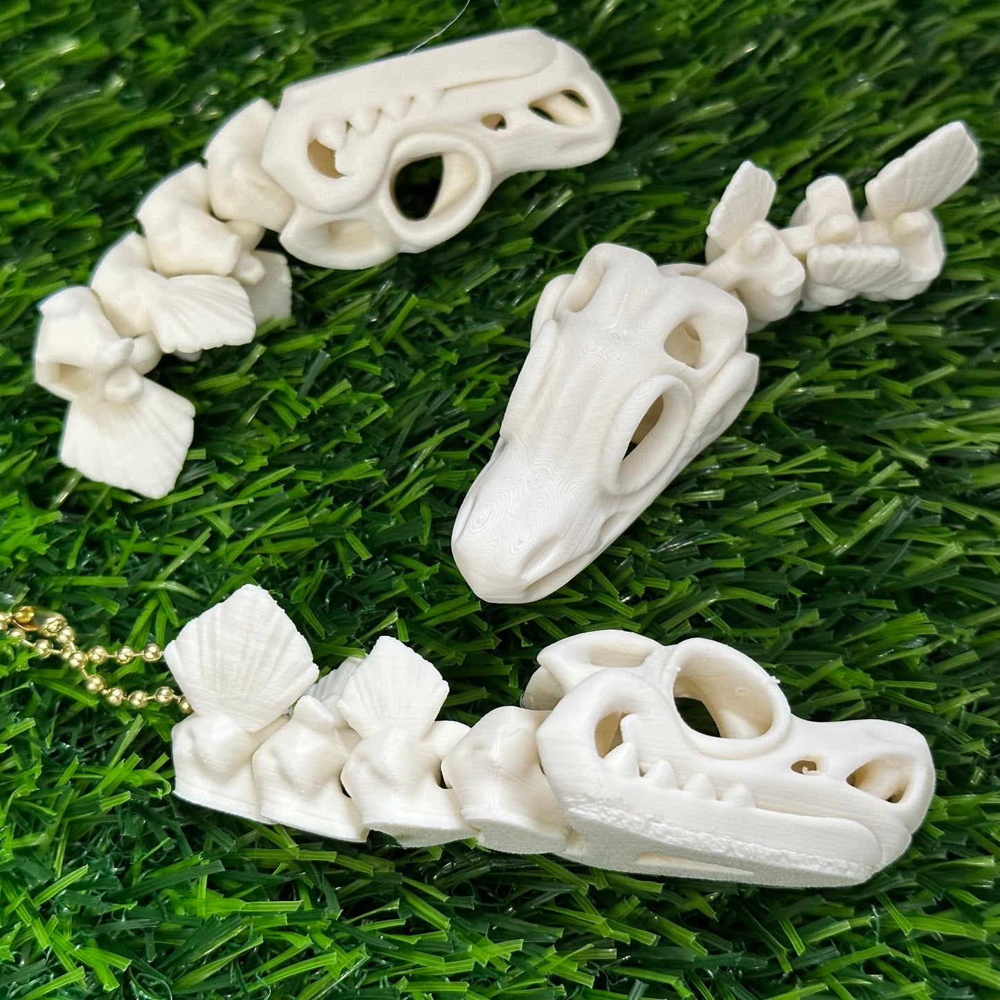 Skeleton Stegosaurus Keychain