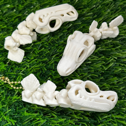 Skeleton Stegosaurus Keychain