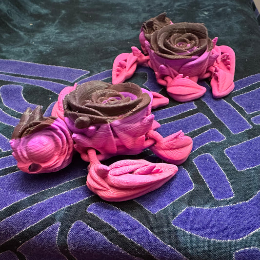 Rose turtle keychain