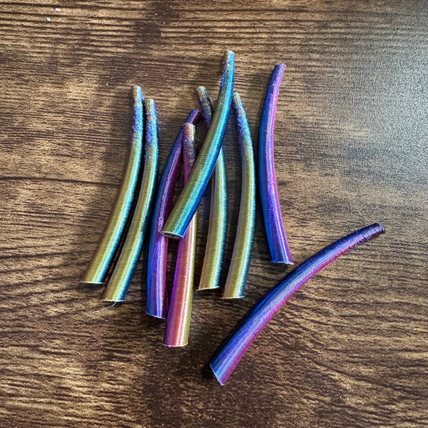 Dentalium inspired 3D printed pieces