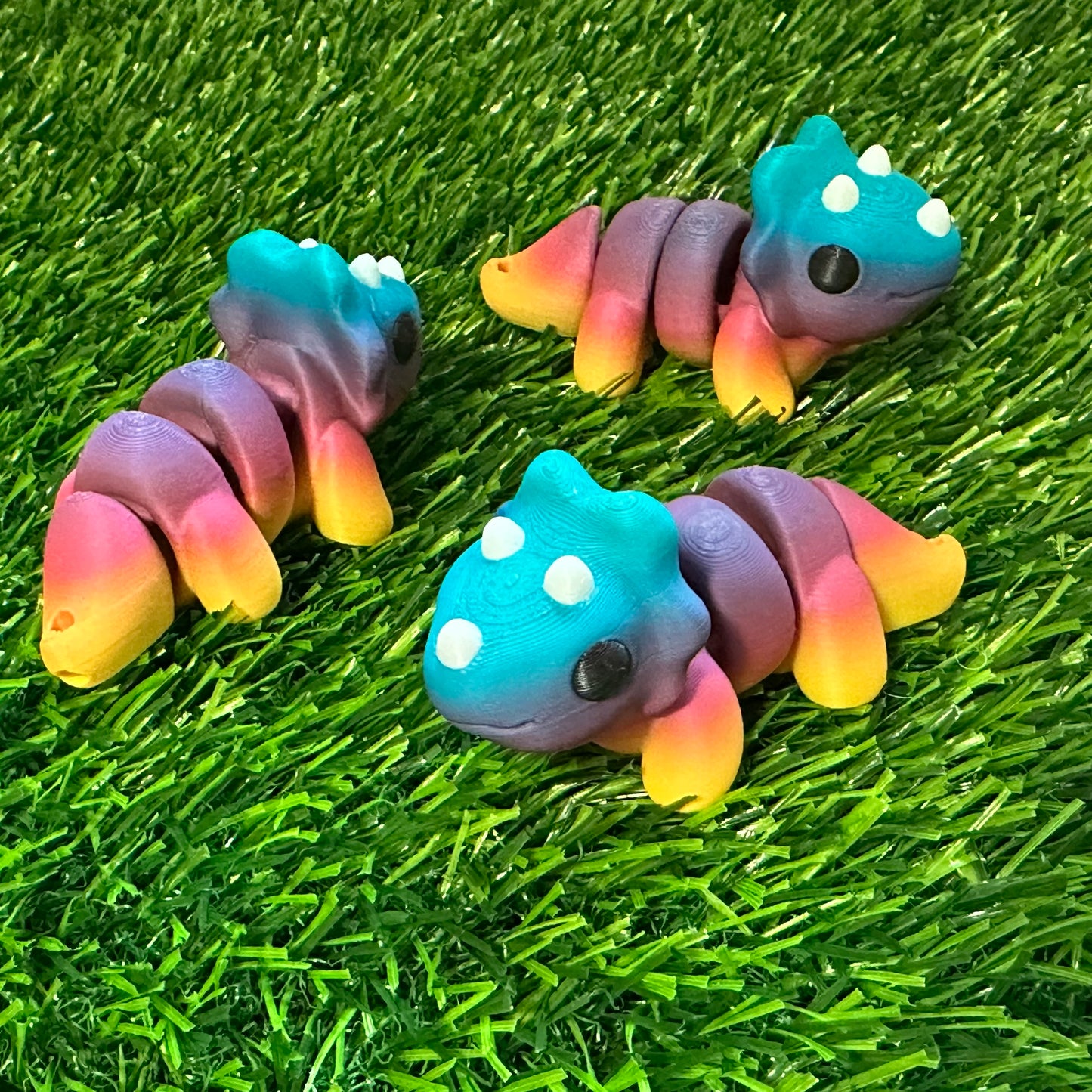 Baby Triceratops keychain