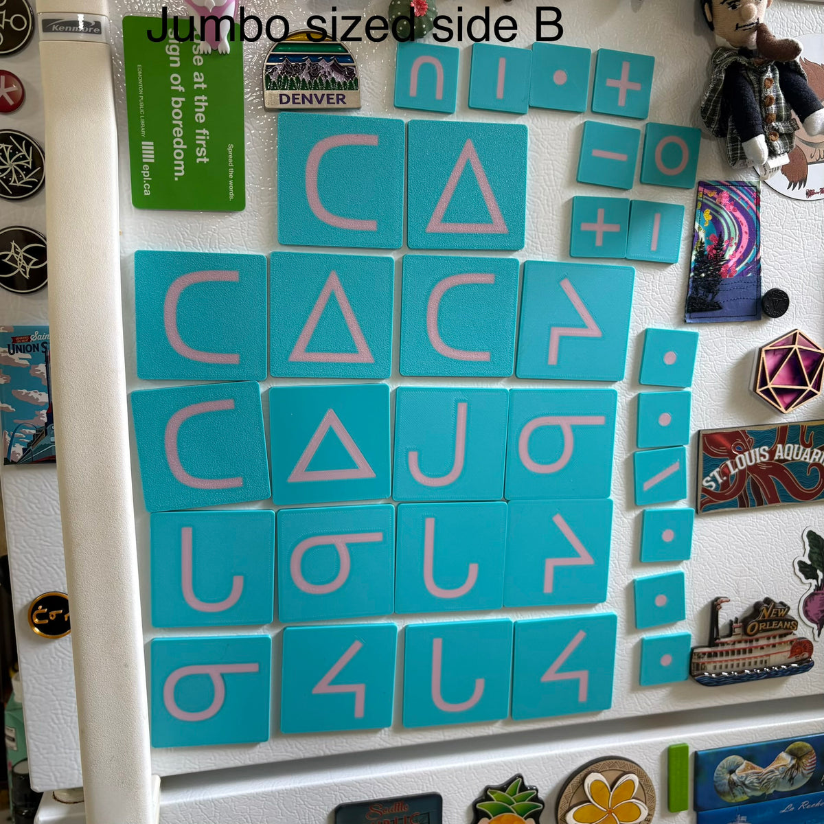 Cree syllabic double sided fridge magnets