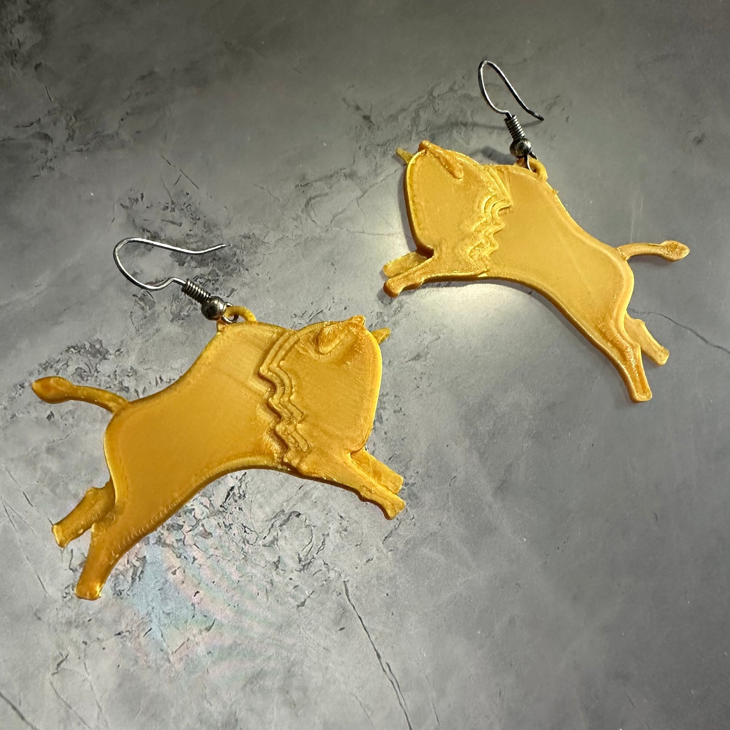 Mini bison earrings