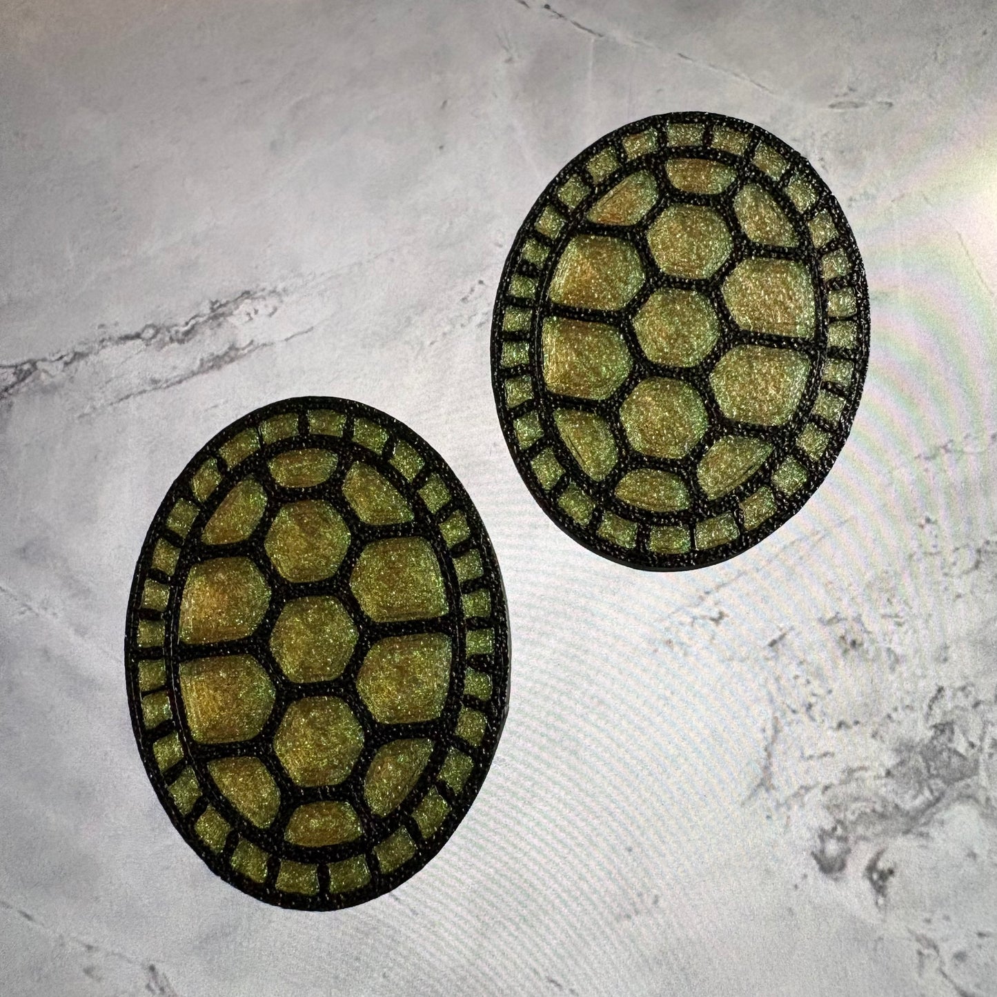 Turtle Shell Cabochon/Centers/Centres/Cabs