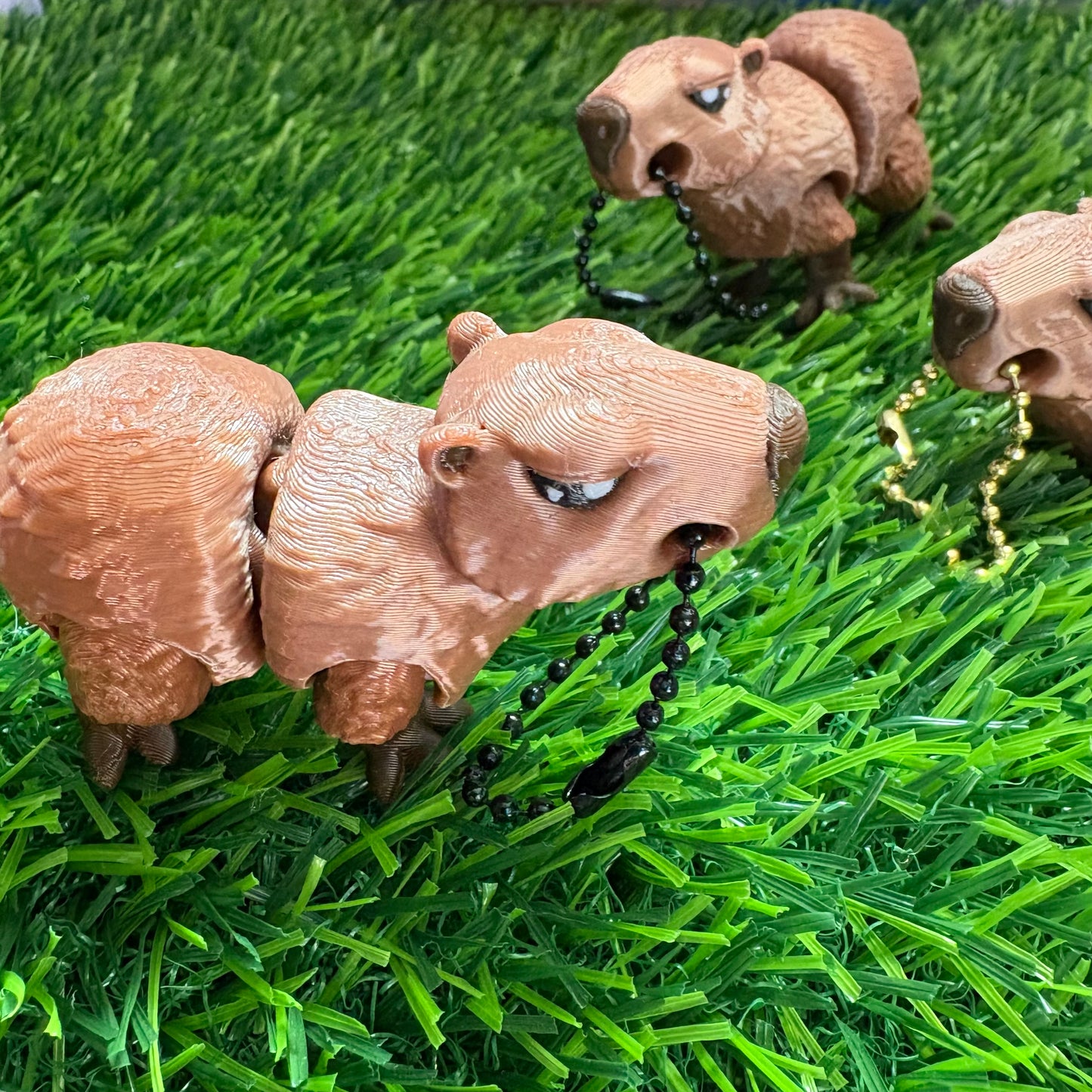 Detailed Capybara Keychain