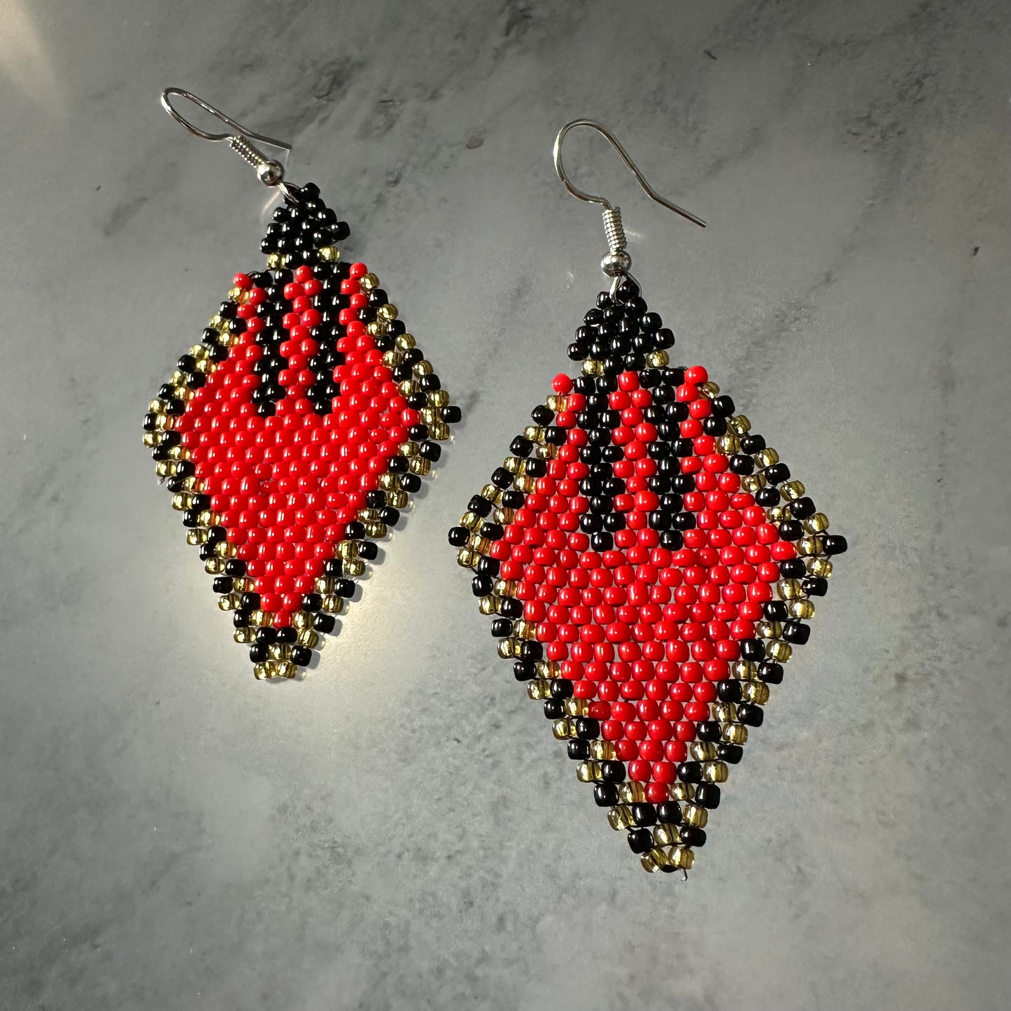 Beaded Red dress earring sets