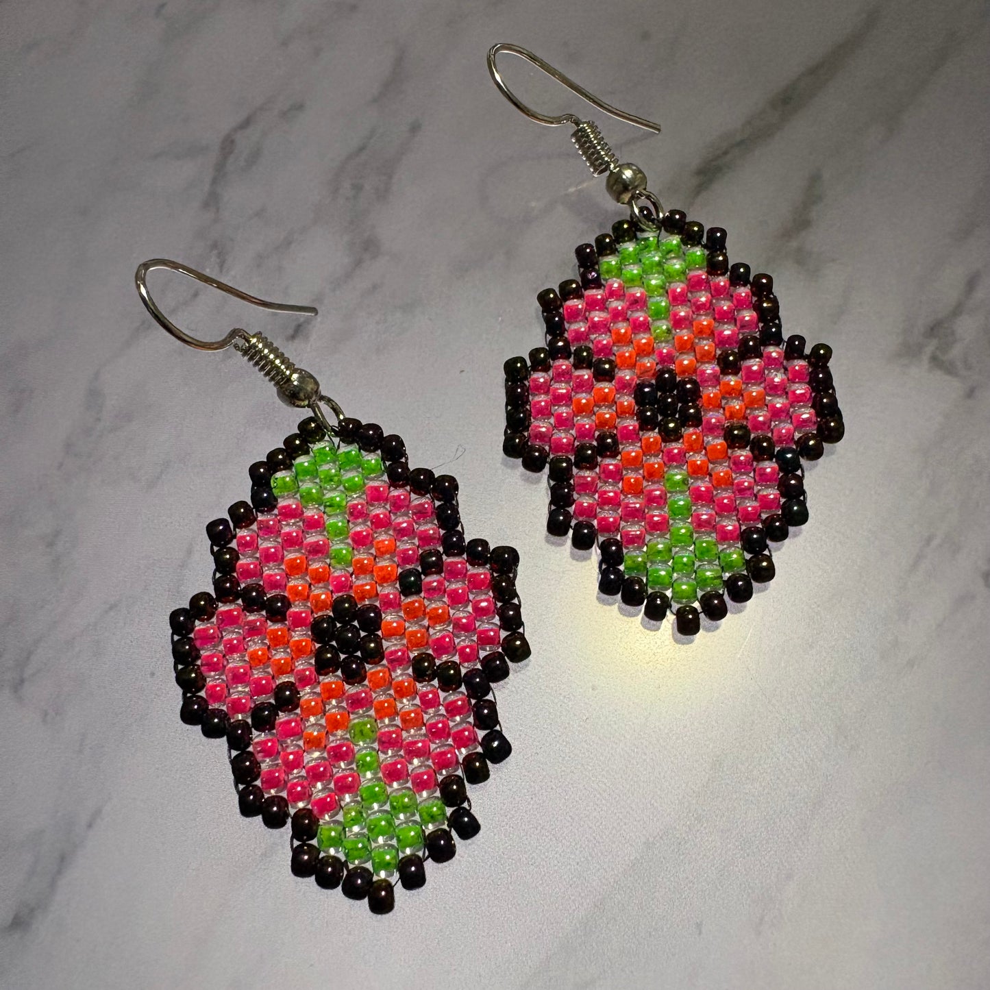 Beaded petit point flowers