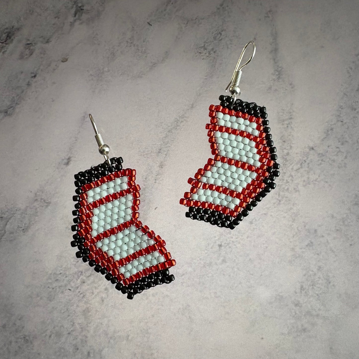 Beaded Book Earrings