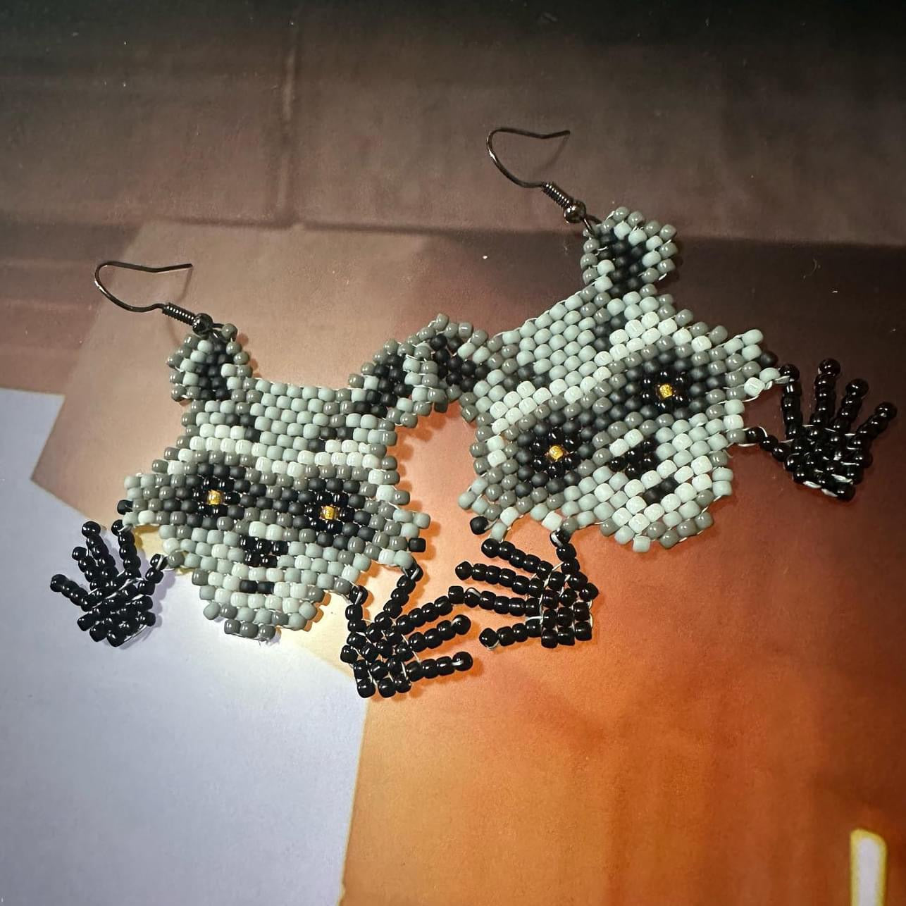 Baby Groot and Rocket Racoon earrings